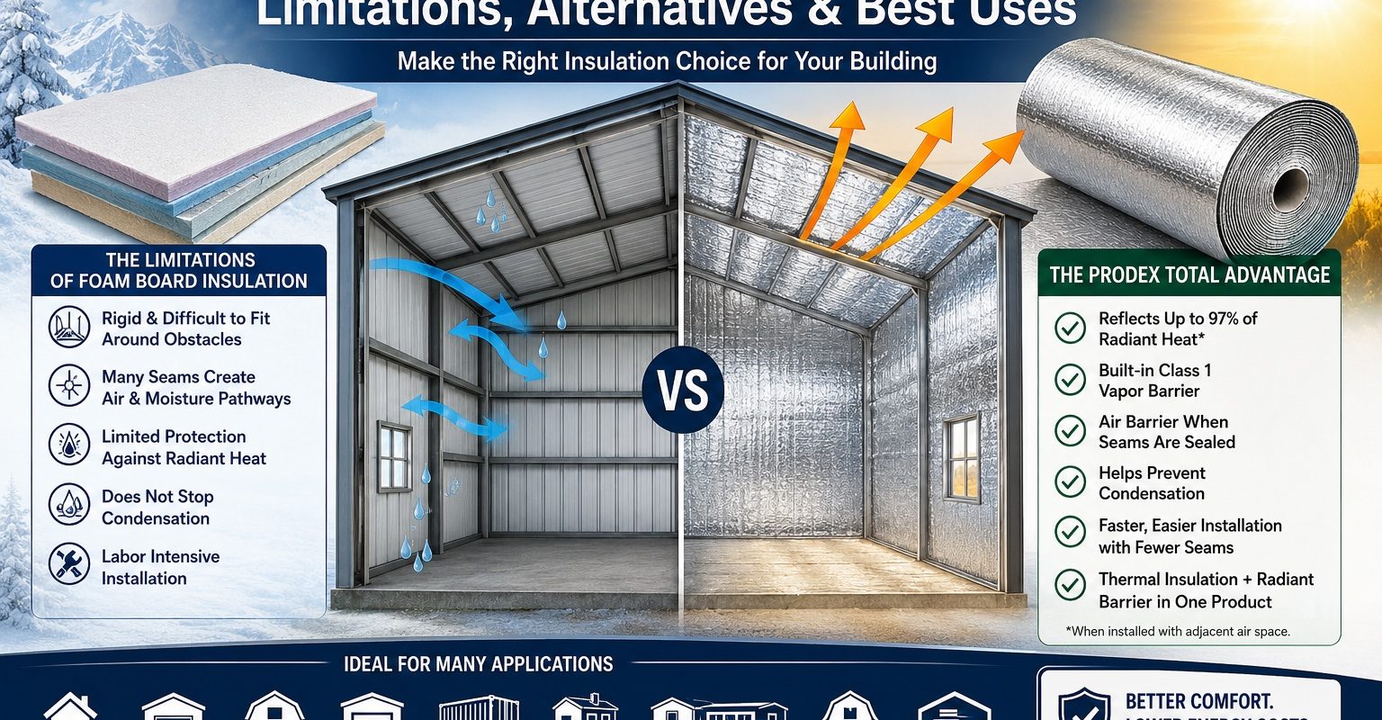 New Foam Board Insulation Guide Explains Rigid Foam Types, Applications, Limitations and Alternatives